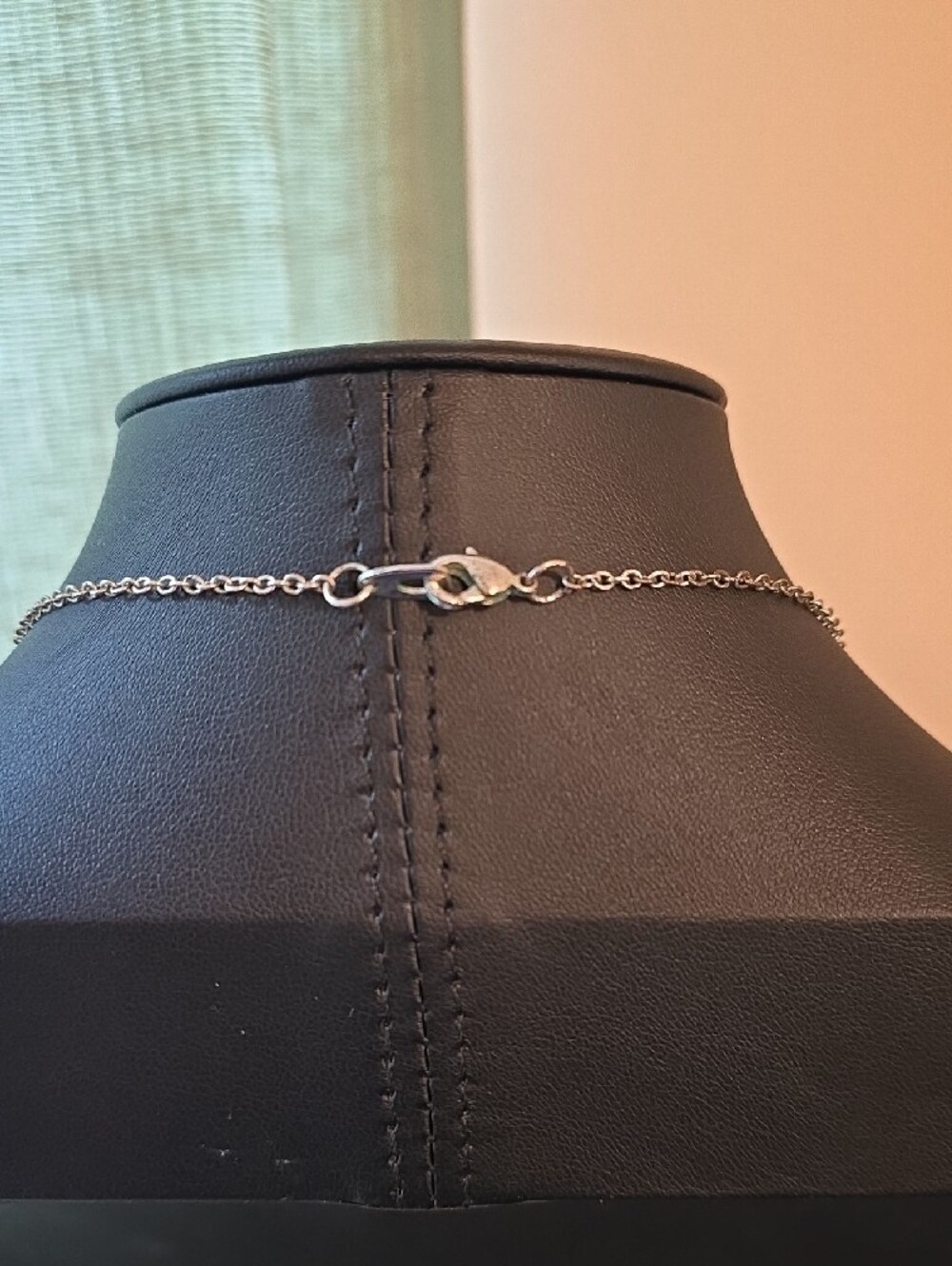 Silver Link Circle Long Necklace - Unbranded - Picture 6 of 6